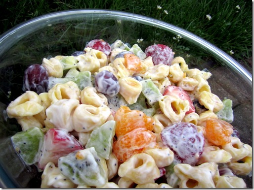 Creamy Fruit and Tortellini Salad