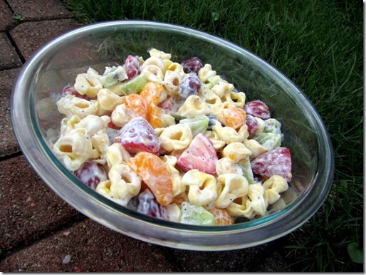 fruit and tortellini salad