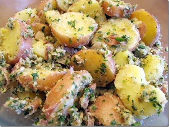 parsley pesto potato salad