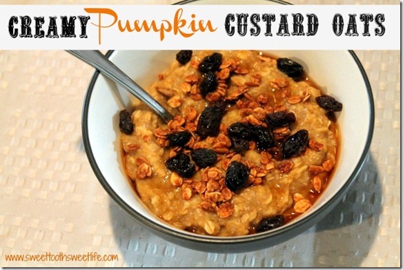 creamy pumpkin custard oats