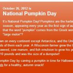 national pumpkin day