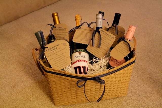 Bridal Shower Gift Idea: Wine Basket With Poems