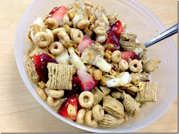 cereal and fruit