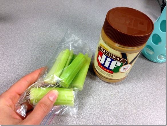 celery and peanut butter