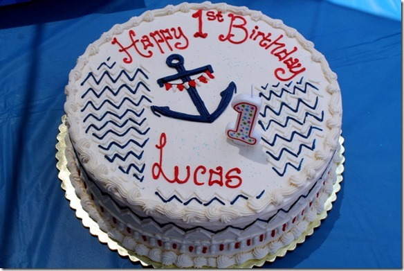 nautical first birthday cake