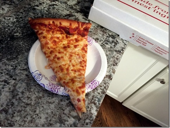 enormous slice of pizza