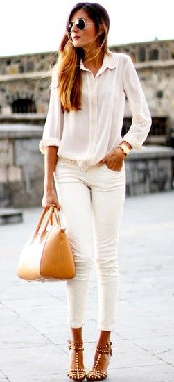 all white outfit