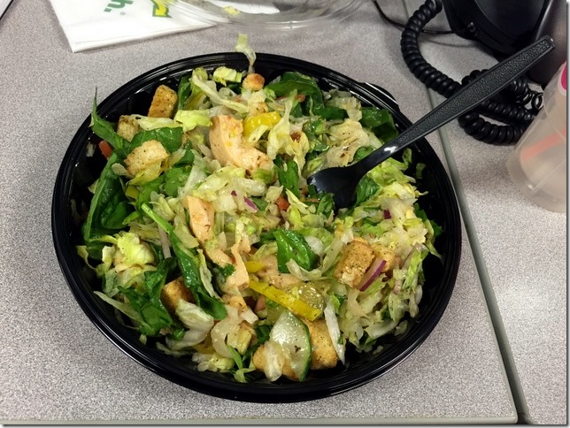 subway chicken chopped salad