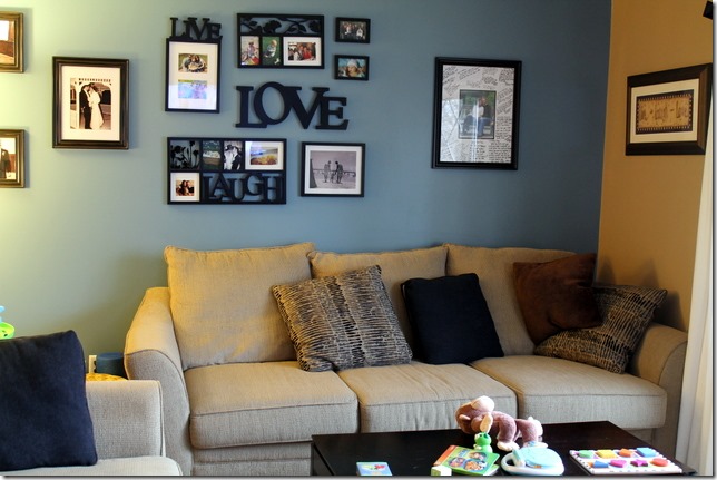 Grey And Tan Living Room Inspiration - How To Decorate With Blue Gray Walls
