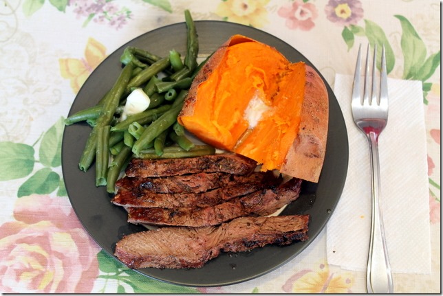 Grilled flank steak 