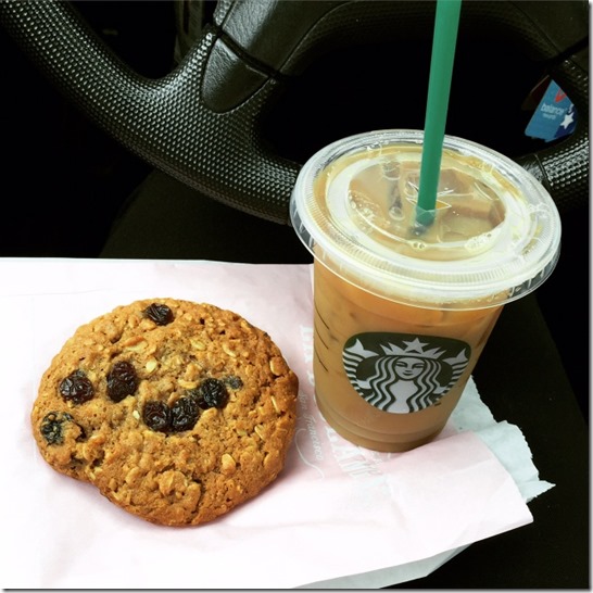 starbucks coffee and cookie