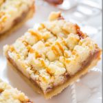 Salted Caramel Buttery Crumb Bars 