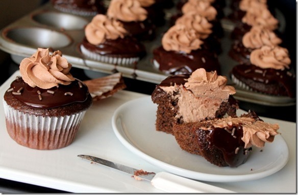 Double Chocolate Nutella Cupcakes