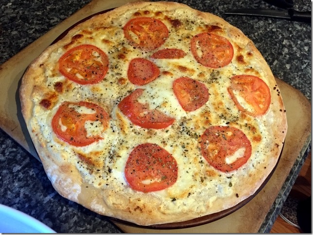 homemade white pizza