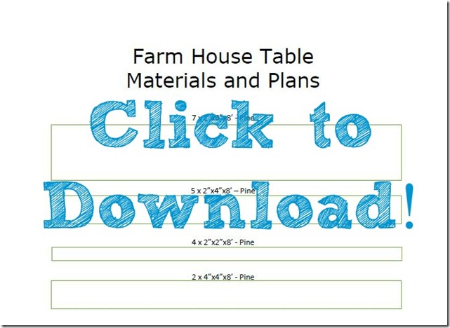 Farmhouse table plans