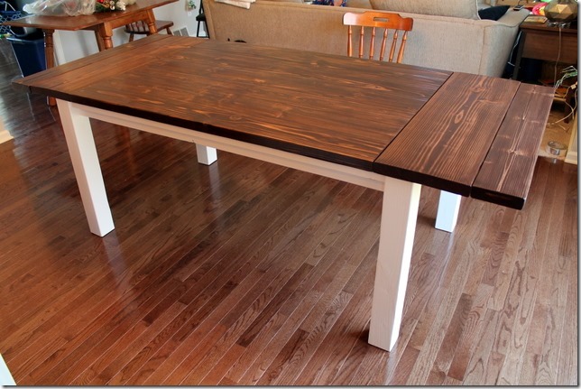 Diy Farmhouse Table With Extension, How To Make A Dining Room Table With Leaves