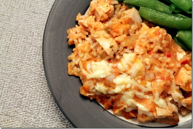 Easy Cheesy Chicken and Rice Casserole