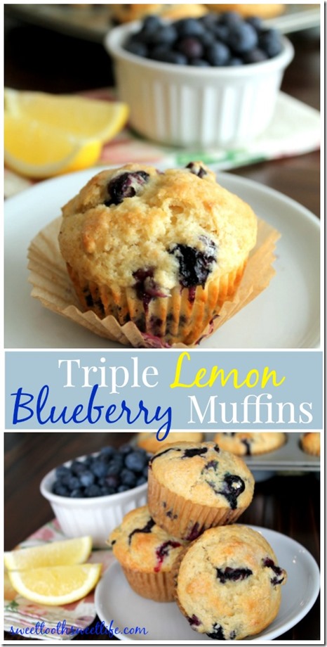 Triple Lemon Blueberry Muffins